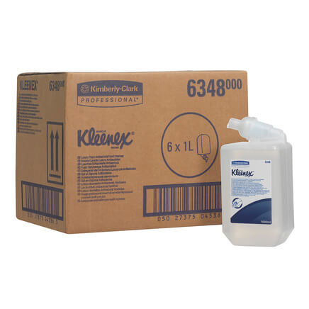 6348 Жидкое мыло пенное в кассетах Kleenex® антибактериальное (6 кассет по 1 л)