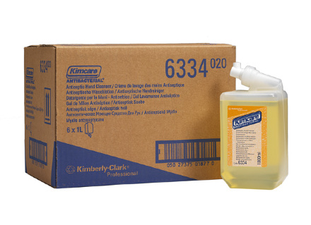 6334 Жидкое мыло в кассетах Kleenex® антибактериальное (6 кассет по 1 л)