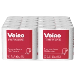 T316 Туалетная бумага в стандартных рулонах Veiro Premium 2 слоя (40 рул х 50 м)