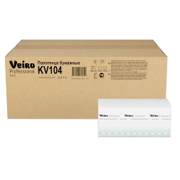 KV104 Бумажные полотенца в пачках Veiro Basic цвет натуральный 1 слой (20 пач х 250 л)
