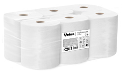 K203 Бумажные полотенца в рулонах Veiro Comfort белые 2 слоя (6 рул х 150 м)