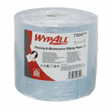 7300 Протирочный материал в рулонах WypAll® L20 двухслойный голубой (1 рул х 190 м)