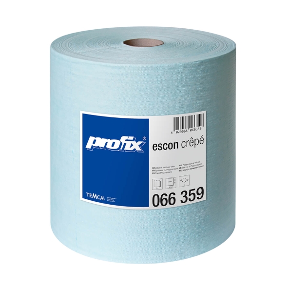 Протирочный материал в рулонах Profix® Escon Crepe бирюзовый (1 рул х 500 л)