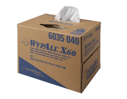6035 Протирочный материал в коробке WypAll X60 белый (1 коробка 200 листов)