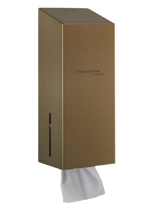 Диспенсер 8942 для туалетной бумаги в пачках под бронзу металлический 0,9мм