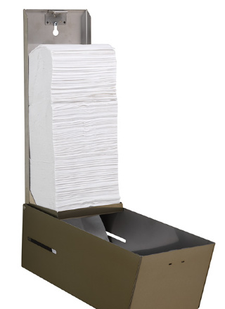 Диспенсер 8942 для туалетной бумаги в пачках под бронзу металлический 0,9мм