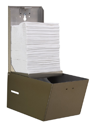 8943 Диспенсер для туалетной бумаги в пачках &quot;под бронзу&quot; металлический 0,9мм