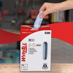 8380 Протирочный материал в коробке WypAll® X60 голубой (1 кор х 150 л)