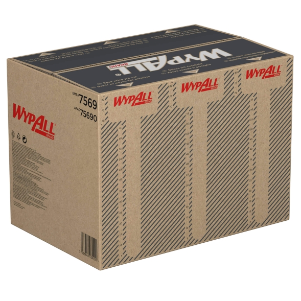 7569 Нетканый протирочный материал в коробке WypAll® ForceMax Power Clean голубой (1 кор х 480 л)