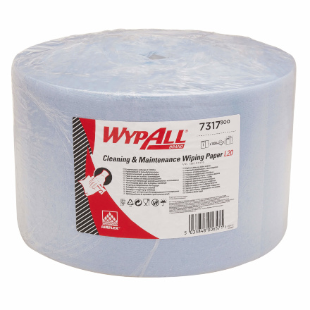 7317 Протирочный материал в рулонах WypAll® L20 двухслойный голубой (1 рул х 380 м)