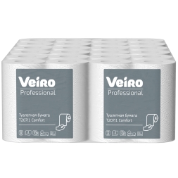 T207/1 Туалетная бумага в стандартных рулонах Veiro Comfort 2 слоя (48 рул х 15 м)