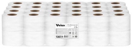 T207/1 Туалетная бумага в стандартных рулонах Veiro Professional Comfort двухслойная (48 рул х 15 м)