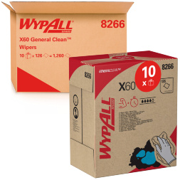 8266 Протирочный материал в коробке WypAll® X60 голубой (10 кор х 126 л)