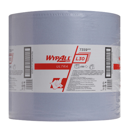 7359 Протирочный материал в рулонах WypAll L30 Ultra трёхслойный синий (1 рул х 380 м)