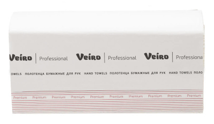 KV313 Бумажные полотенца в пачках Veiro Premium белые 1 слой (20 пач х 250 л)