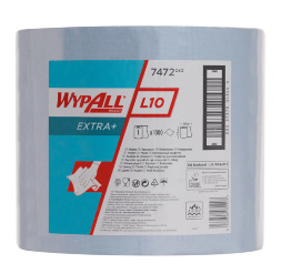 7472 Протирочный материал в рулонах WypAll L10 Extra+ однослойный голубой (1 рул х 380 м)