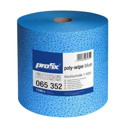 Протирочный материал в рулонах Profix® Poly-Wipe синий (1 рул х 500 л)