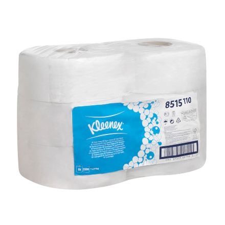 8515 Туалетная бумага в больших рулонах Kleenex Midi Jumbo двухслойная 6 рулонов по 250 метров