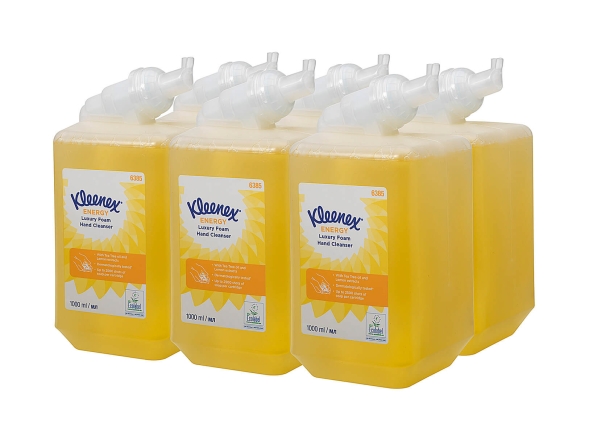 Пенное мыло в кассетах 6385 Kleenex Energy Luxury от Kimberly-Clark Professional (6 кассет по 1 л)