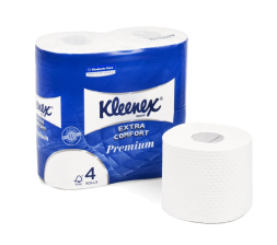 8484M Туалетная бумага в стандартных рулонах Kleenex® Premium Extra Comfort 4 слоя (4 рул х 19,2 м)