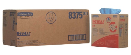 8375 Протирочный материал в коробке WypAll X80 синий (5 коробок по 80 листов)
