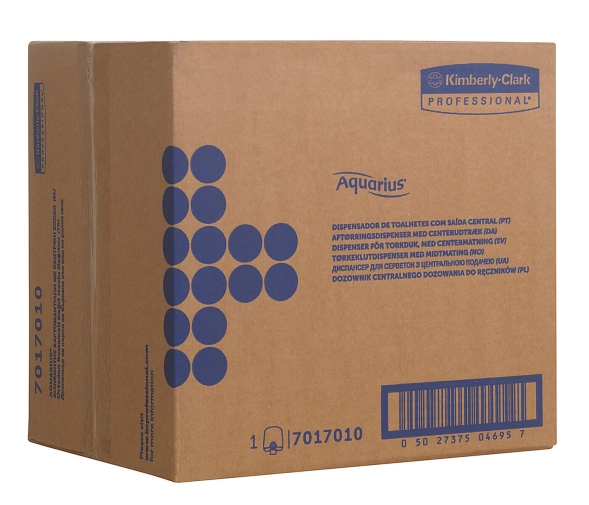 7017 Диспенсер для рулонов с центральной подачей Aquarius настенный белый