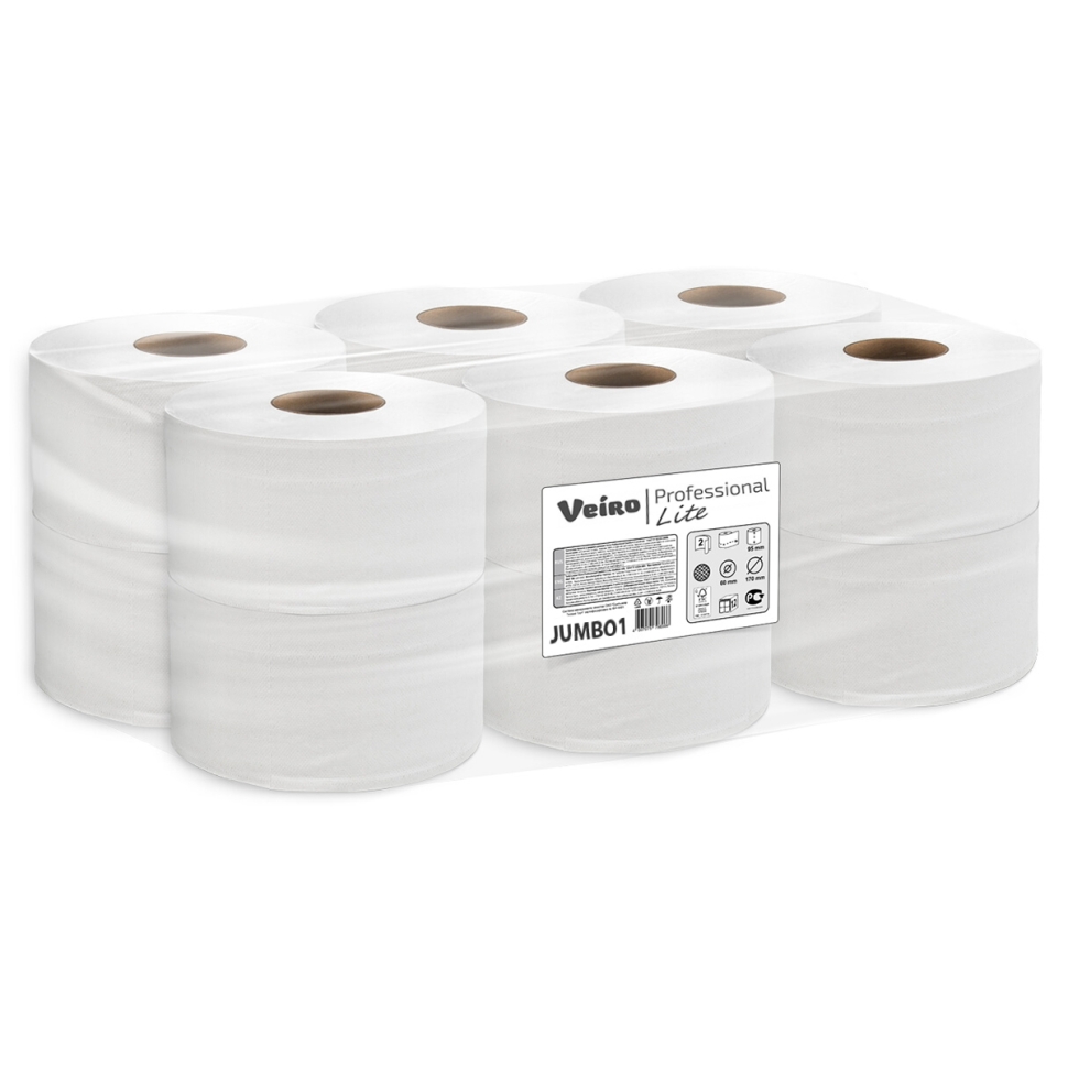 Купить jUMBO1 Туалетная бумага в средних рулонах Veiro Professional ...