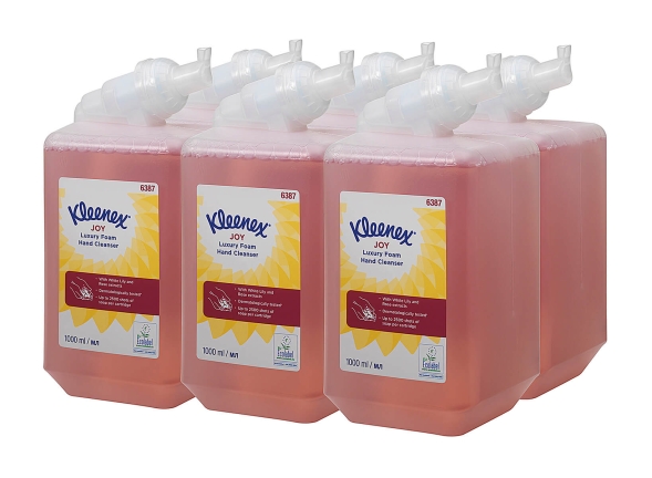 Пенное мыло в кассетах 6387 Kleenex Joy Luxury от Kimberly-Clark Professional (6 кассет по 1 л)