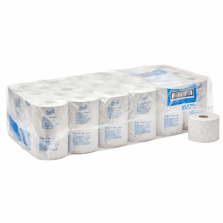 Туалетная бумага в стандартных рулонах 8517 Scott Essential 600 двухслойная от Kimberly-Clark Professional (36 рул х 72 м)
