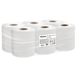 MIDI1 Туалетная бумага в средних рулонах Veiro Professional Lite 1 слой (12 рул х 180 м)