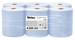 K205 Бумажные полотенца в рулонах Veiro Comfort голубые 2 слоя (6 рул х 150 м)