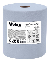 K205 Бумажные полотенца в рулонах Veiro Comfort голубые 2 слоя (6 рул х 150 м)