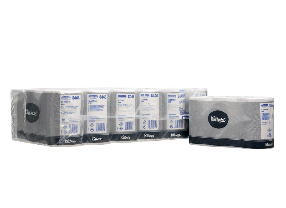 8446 Туалетная бумага в стандартных рулонах Kleenex 600 двухслойная (36 рулонов по 72 метра) 8446 Туалетная бумага в стандартных рулонах Kleenex 600 двухслойная (36 рулонов по 72 метра)