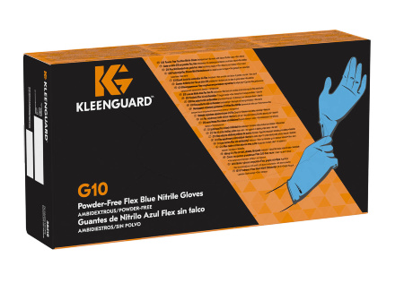 Перчатки нитриловые KleenGuard G10 Flex, 0.05 мм, синие (10 х 100 шт.)