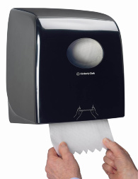 7185 Диспенсер для рулонных полотенец Aquarius Slimroll чёрный (для 6657 6658 6697 6698)