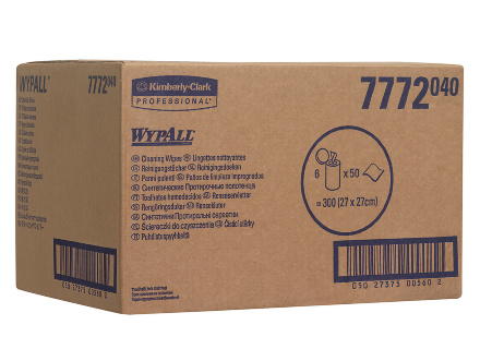 7772 Чистящие салфетки WypAll Cleaning Wipes в малой тубе (6 туб х 50 л)