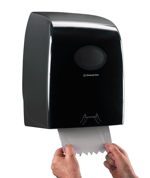 7193 Диспенсер для рулонных полотенец Aquarius чёрный (для 6691 6692)