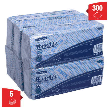 7441 Протирочный материал в пачках WypAll® X50 синий (6 пач х 50 л)