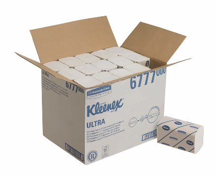 6777 Бумажные полотенца в пачках Kleenex® Ultra белые 2 слоя (30 пачек по 124 листа)