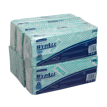 7442 Протирочный материал в пачках WypAll® X50 зелёный (6 пач х 50 л)