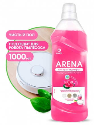 Средство для мытья пола с полирующим эффектом Grass Arena Цветущий лотос (флакон 1 л)