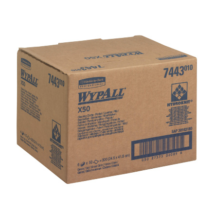 7443 Протирочный материал в пачках WypAll® X50 жёлтый (6 пач х 50 л)