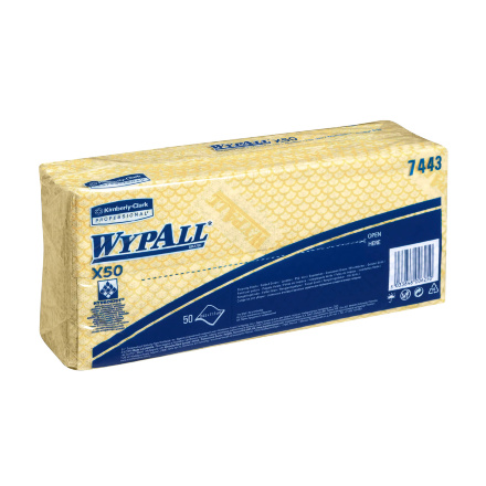 7443 Протирочный материал в пачках WypAll® X50 жёлтый (6 пач х 50 л)