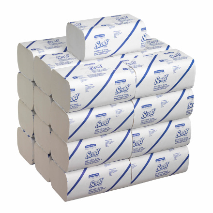Бумажные полотенца в пачках 6633 Scott Scottfold M белые однослойные от Kimberly-Clark Professional (25 пач х 175 л)