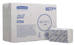 6677 Бумажные полотенца в пачках Scott® Xtra белые 1 слой (15 пач х 320 л)