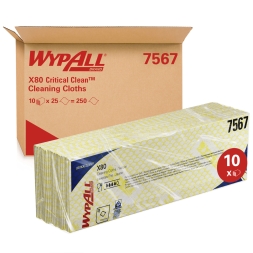 7567 Протирочный материал в пачках WypAll® X80 жёлтый (10 пач х 25 л)