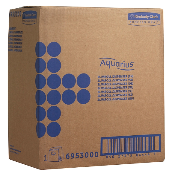 6953 Диспенсер для рулонных полотенец Aquarius Slimroll белый (для 6657 6658 6697)