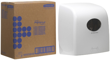 6953 Диспенсер для рулонных полотенец Aquarius Slimroll белый (для 6657 6658 6697)