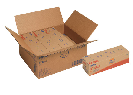 7461 Протирочный материал в коробке WypAll® L40 однослойный белый (8 коробок по 100 листов)