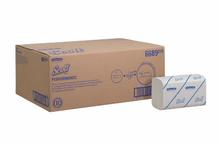 6689 Бумажные полотенца в пачках Scott Performance белые однослойные (15 пач х 274 л)